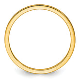 14K Yellow Gold 1.2mm Flat Satin Stackable Band Size 4